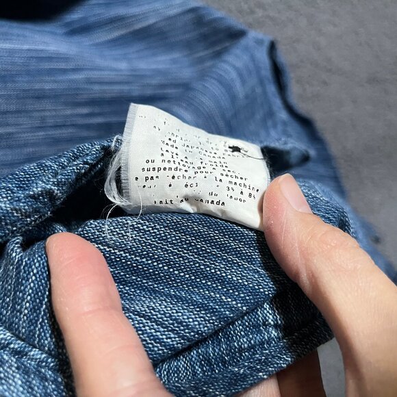 Naked & Famous Cotton Button Down Long Sleeve Shirt - Men's Size S - Blue - Picture 6 of 9